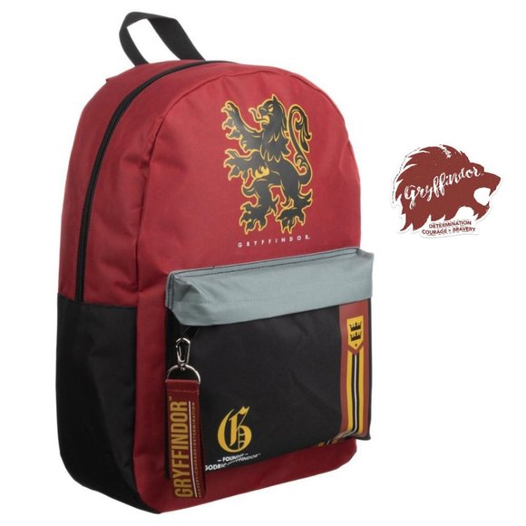 Harry Potter Gryffindor Backpack  with Gadget Sticker - Laptop Book Bag - Picture 1 of 9